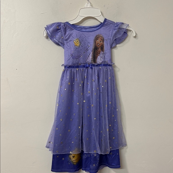Disney Purple Kids Nightgown with Starry Design - Picture 1 of 2